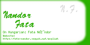 nandor fata business card